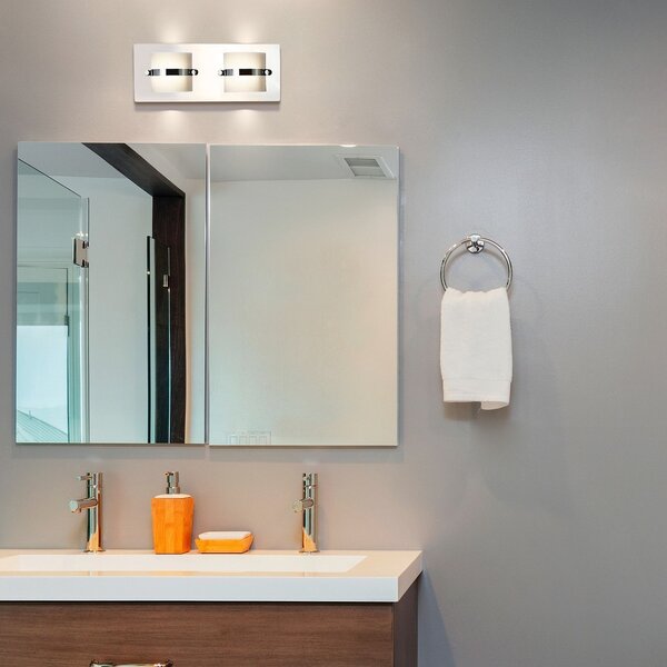 Rabalux 5490 LED koupelnové nástěnné bodové svítidlo Tony 2x5W | 730lm | 4000K | IP44 - chrom