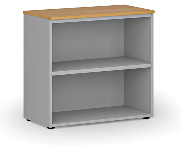 Kancelářský regál PRIMO GRAY, 800 x 420 x 740 mm, šedá/buk