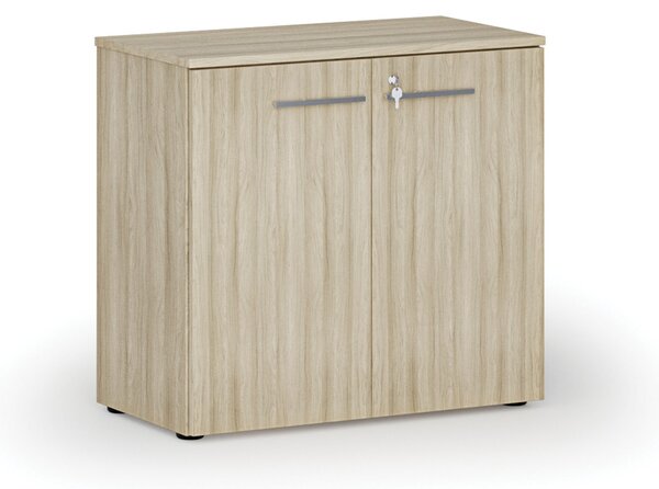 Kancelářská skříň s dveřmi PRIMO WOOD, 800 x 420 x 740 mm, dub přírodní