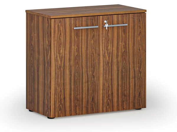 Kancelářská skříň s dveřmi PRIMO WOOD, 800 x 420 x 740 mm, ořech