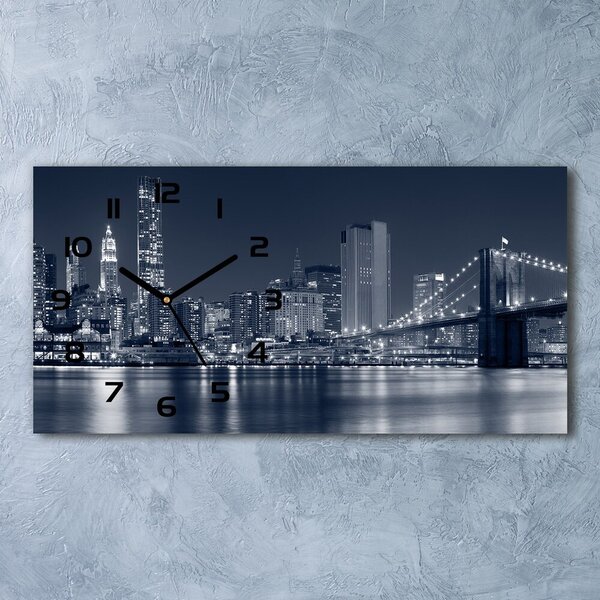 Skleněné hodiny na stěnu Manhattan New York pl_zsp_60x30_f_37762397
