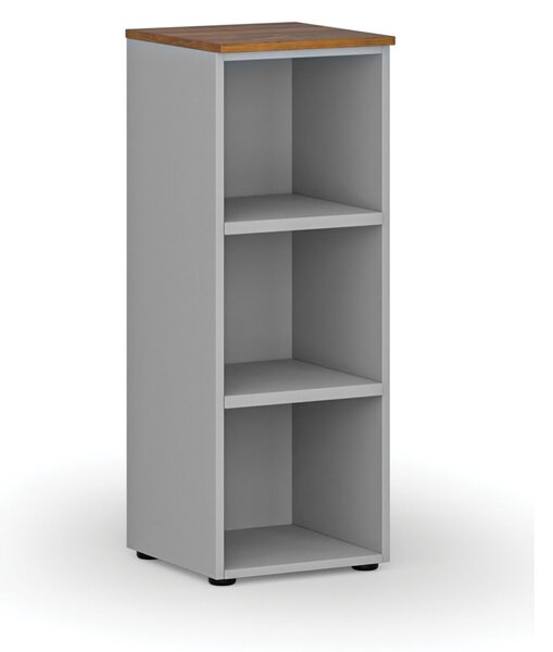 Kancelářský regál PRIMO GRAY, 400 x 420 x 1087 mm, šedá/ořech