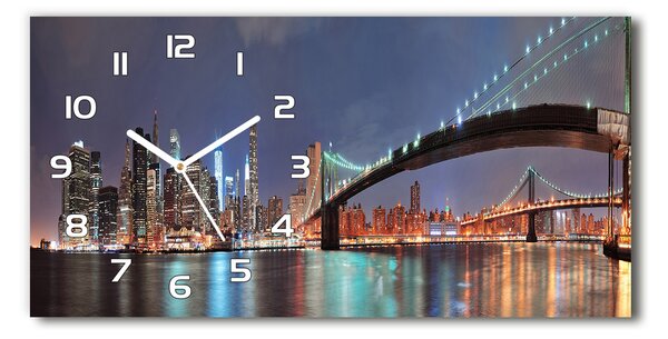 Skleněné hodiny na stěnu Manhattan New York pl_zsp_60x30_f_39113781