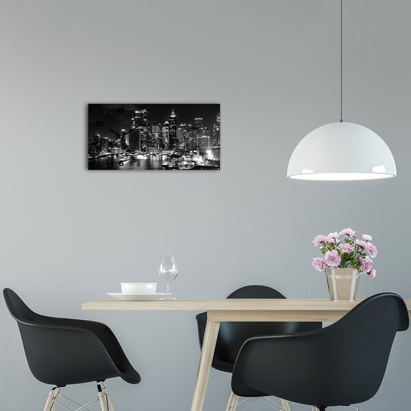 Moderní skleněné hodiny na stěnu Sydney noc pl_zsp_60x30_f_42190312