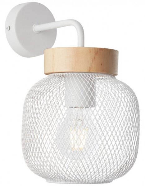 Brilliant 99107/75 Nástěnná lampa GIADA bílá + dřevo