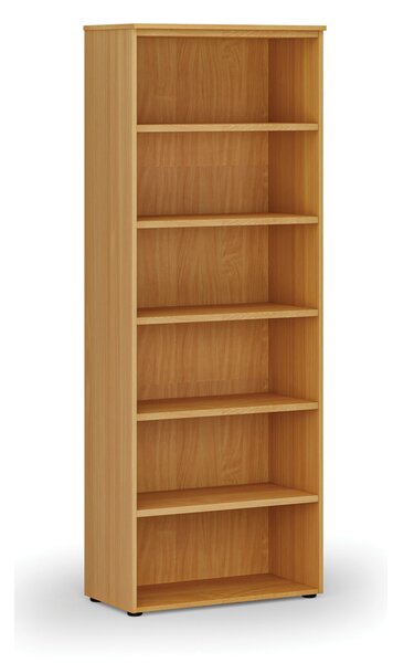 Kancelářský regál PRIMO WOOD, 800 x 420 x 2128 mm, buk