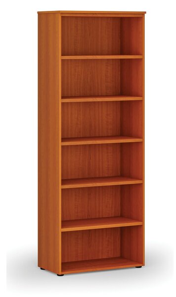 Kancelářský regál PRIMO WOOD, 800 x 420 x 2128 mm, třešeň