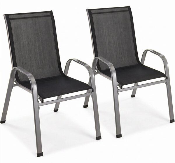 Set Zahradní křeslo Alina, 2 ks, černá, 2 křesla