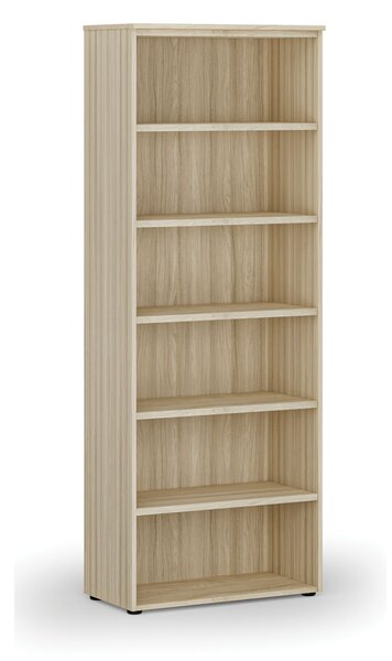 Kancelářský regál PRIMO WOOD, 800 x 420 x 2128 mm, dub přírodní