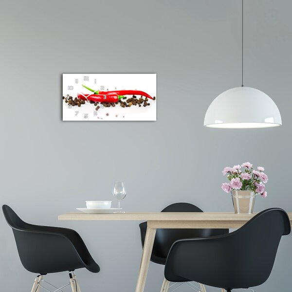 Skleněné hodiny na stěnu Chilli a pepř pl_zsp_60x30_f_43194719