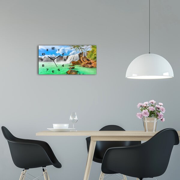 Moderní skleněné hodiny na stěnu Kaskáda pl_zsp_60x30_f_44671332