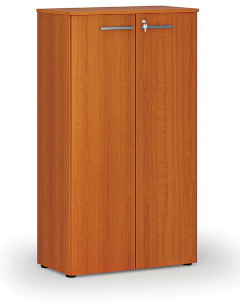 Kancelářská skříň s dveřmi PRIMO WOOD, 800 x 420 x 1434 mm, třešeň