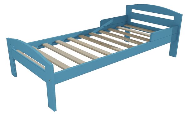 Vomaks Dětská postel M 011 NEW* se zábranou Rozměr: 70 x 160 cm, Povrchová úprava: netransparentní barva modrá