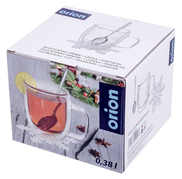 Dvoustěnný hrnek DOUBLE vločka 0,38 l
