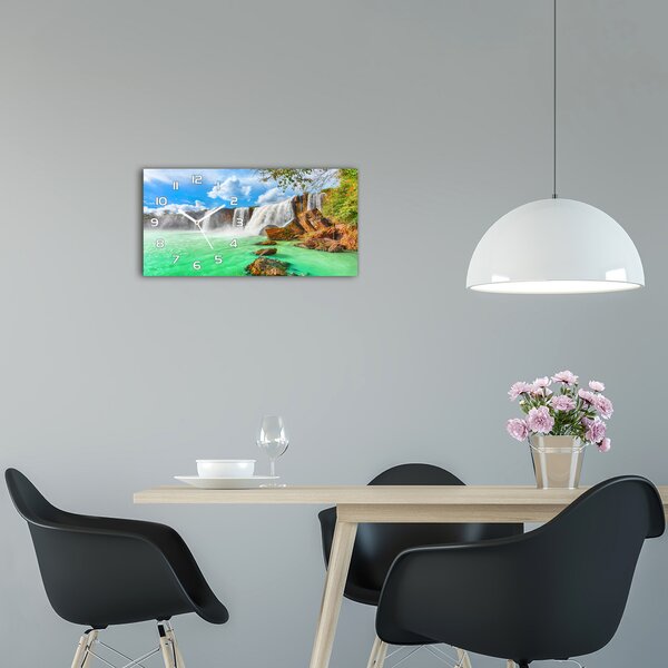 Moderní skleněné hodiny na stěnu Kaskáda pl_zsp_60x30_f_44671332
