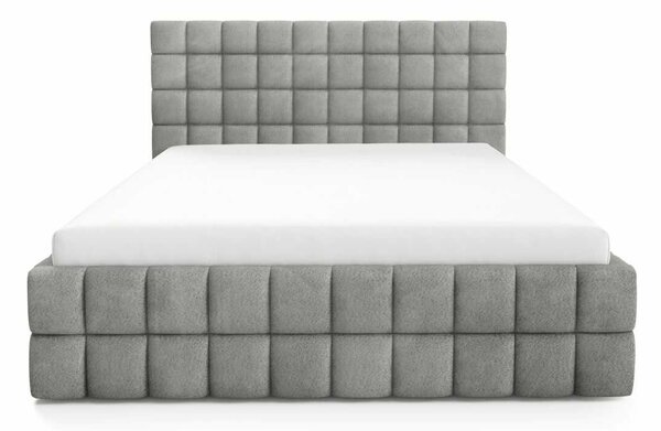 Čalouněná postel 140x200 LAILA s úložným prostorem - šedá