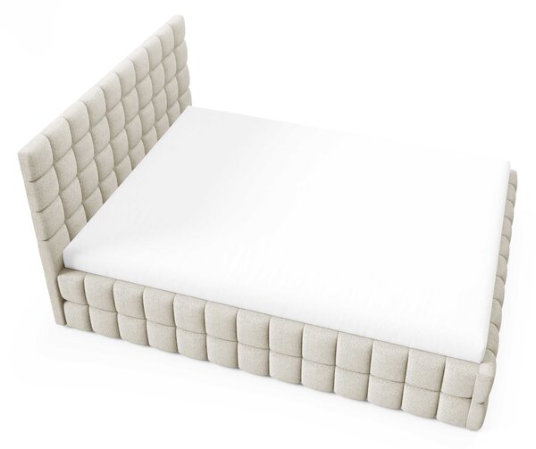 Čalouněná postel 140x200 LAILA s úložným prostorem - ecru 2