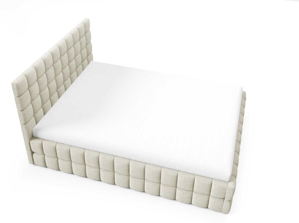 Čalouněná postel 140x200 LAILA s úložným prostorem - ecru 1
