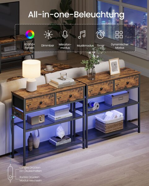 Konzolový stolek s LED osvětlením LGS175K102