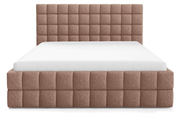 Čalouněná postel 140x200 LAILA s úložným prostorem - čokoládová
