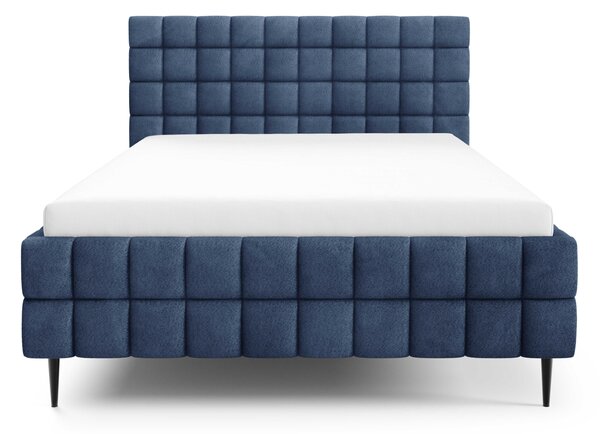 Čalouněná postel 140x200 LAILA LEG s úložným prostorem - modrá