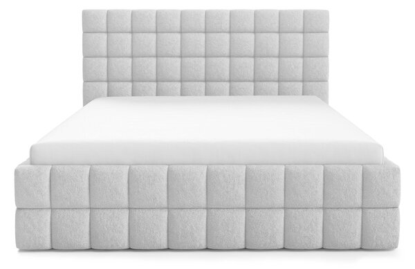 Čalouněná postel 140x200 LAILA s úložným prostorem - světle šedá