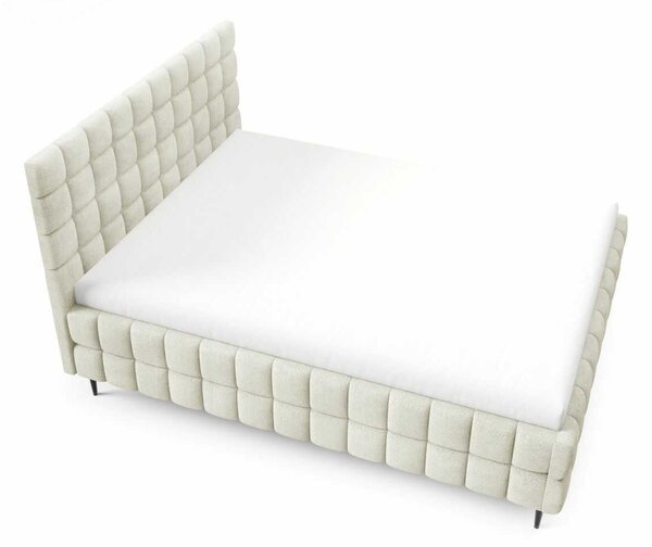 Čalouněná postel 140x200 LAILA LEG s úložným prostorem - ecru 1