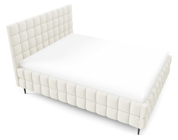 Čalouněná postel 140x200 LAILA LEG s úložným prostorem - smetanová