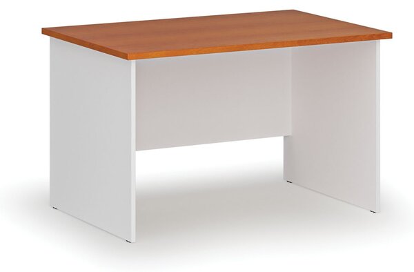Kancelářský psací stůl PRIMO WHITE, 120x80 cm, bílá/třešeň