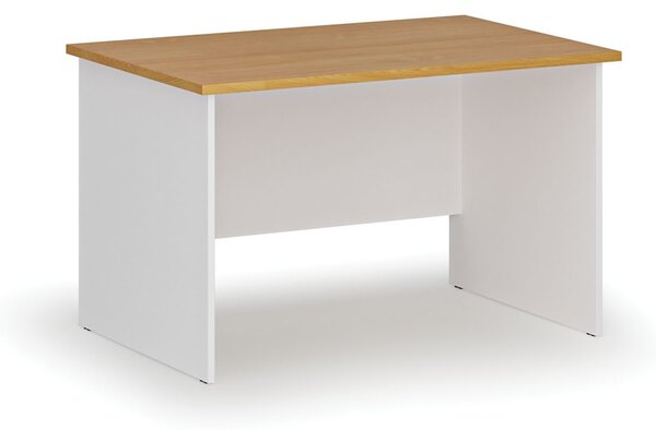 Kancelářský psací stůl PRIMO WHITE, 120x80 cm, bílá/buk
