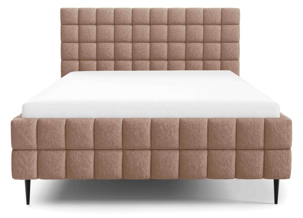 Čalouněná postel 140x200 LAILA LEG s úložným prostorem - čokoládová