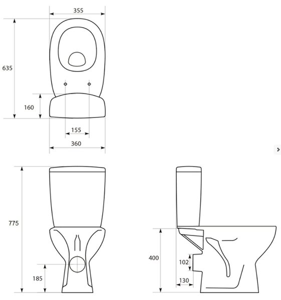 Cersanit ARTECO 010 CLEANON WC se sedátkem Soft Close 63,5 x 35,5 cm, K667-069