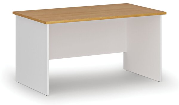 Kancelářský psací stůl PRIMO WHITE, 140x80 cm, bílá/buk