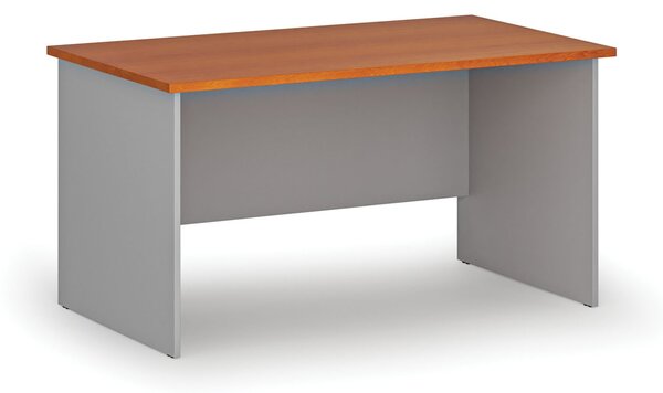 Kancelářský psací stůl PRIMO GRAY, 140x80 cm, šedá/třešeň