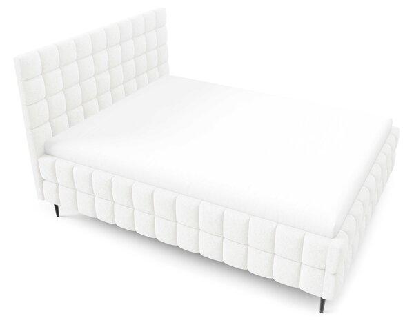 Čalouněná postel 140x200 LAILA LEG s úložným prostorem - bílá