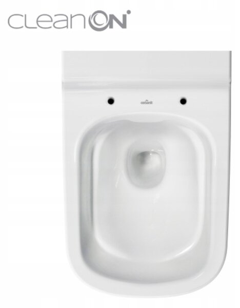 Cersanit Caspia, závěsná wc mísa + antibakteriální sedátko z duroplastu SET 741, bílá, K701-103