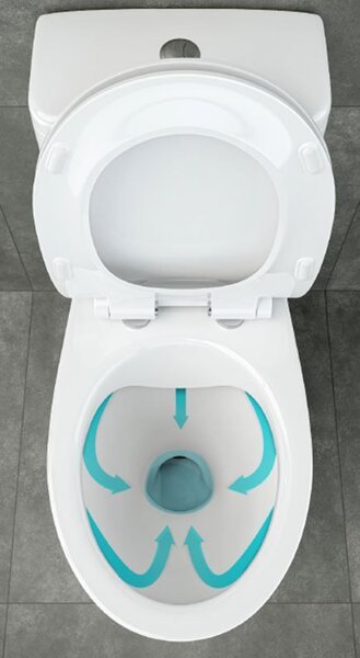 Cersanit Carsania II CleanOn WC kombi + pomalu padající sedátko, zadní odpad, 3/6l, K11-2340