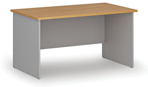 Kancelářský psací stůl PRIMO GRAY, 140x80 cm, šedá/buk