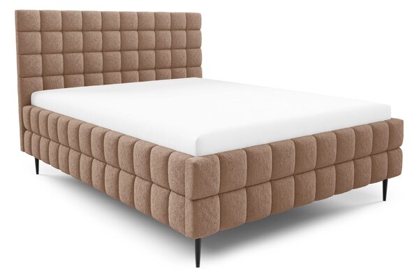 Čalouněná postel 140x200 LAILA LEG s úložným prostorem - čokoládová