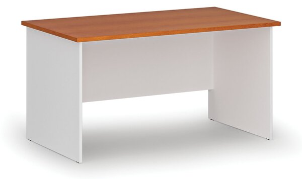 Kancelářský psací stůl PRIMO WHITE, 140x80 cm, bílá/třešeň