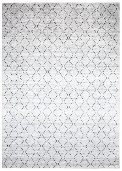 Makro Abra Kusový koberec pratelný TOSCANA 931 PRINT Geometrický pogumovaný béžový šedý Rozměr: 80x150 cm