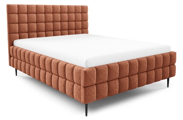 Čalouněná postel 140x200 LAILA LEG s úložným prostorem - korálová