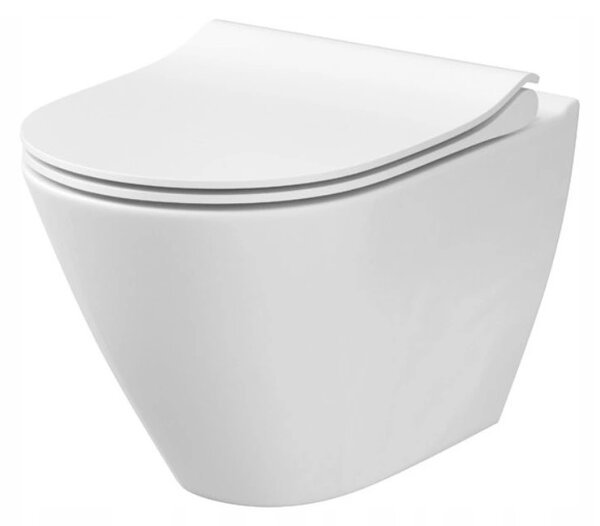Cersanit City Oval CleaOn, závěsná wc mísa bez sedátka, bílá, K35-025