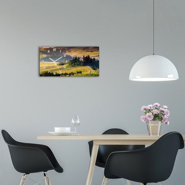 Skleněné hodiny na stěnu Toskánsko Itálie pl_zsp_60x30_f_50009463