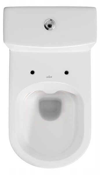 Cersanit City New CleanOn, kombi wc se splachováním 3/5l, horizontální odtok + antibakteriální toaletní sedátko z duroplastu, bílá, K35-037
