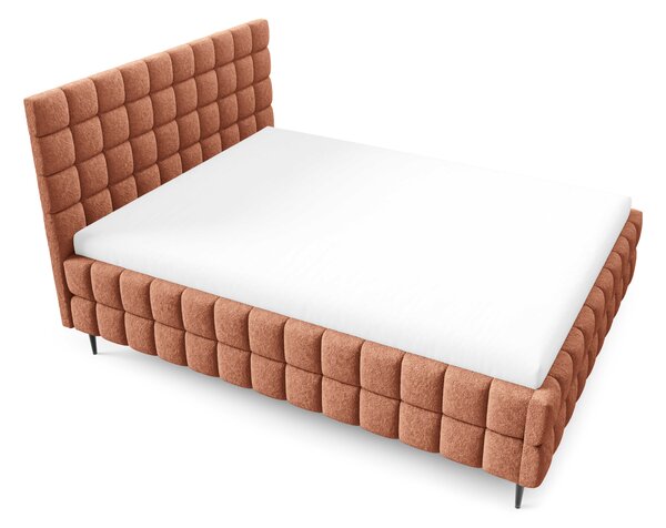 Čalouněná postel 140x200 LAILA LEG s úložným prostorem - korálová