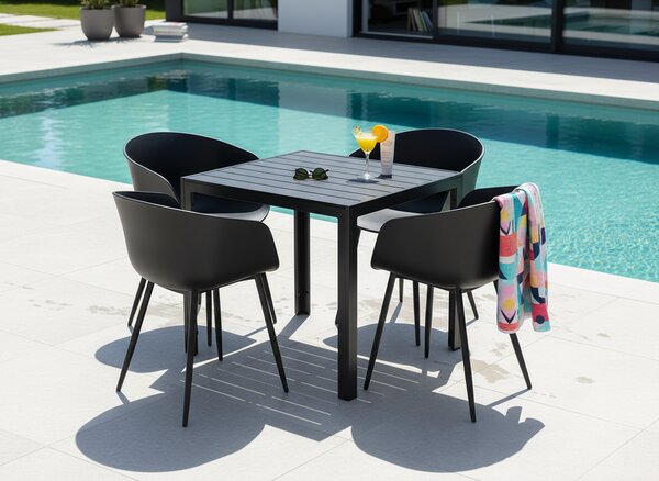 Elegantní zahradní nábytek - Viking M + 4x židle RIKKE