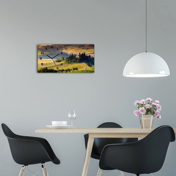 Skleněné hodiny na stěnu Toskánsko Itálie pl_zsp_60x30_f_50009463