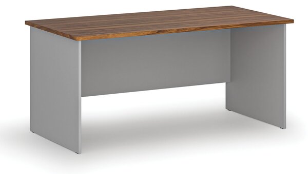 Kancelářský psací stůl PRIMO GRAY, 160x80 cm, šedá/ořech