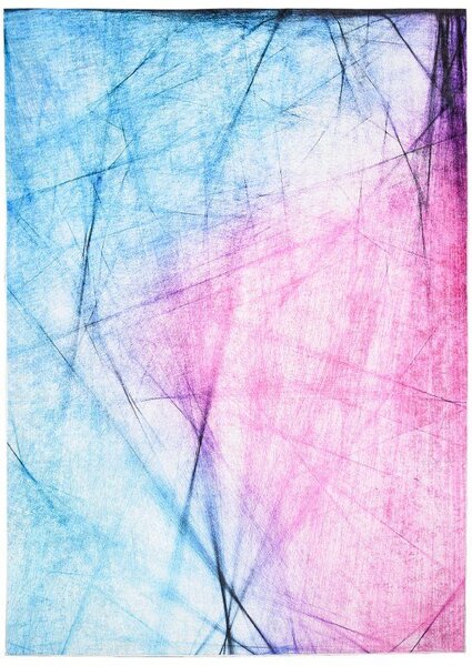 Makro Abra Kusový koberec pratelný TOSCANA 43860 Abstraktní moderní pogumovaný modrý fialový Rozměr: 160x230 cm